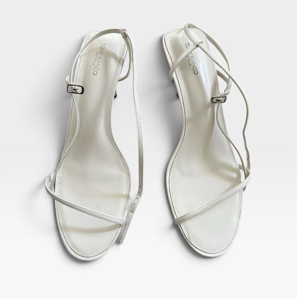 Tony Bianco Caprice Ankle Strap Sandal white kid size 6.5